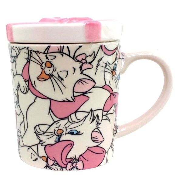 NWT Disney The Aristocats Marie
White Pink Ceramic with pink bow topper lid Mug - Picture 4 of 11